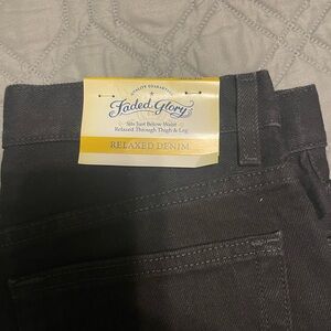Faded Glory Men's Black Relaxed Denim Jeans